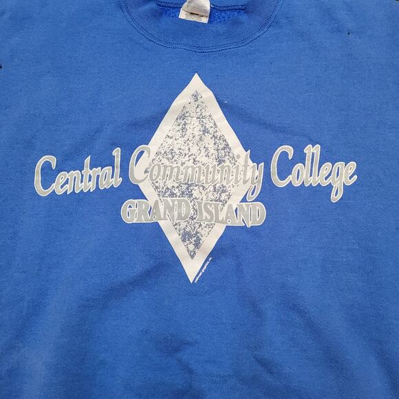 VTG 90s Fruit of the Loom USA Made Boxy Fit College Crewneck Mens Large - Picture 2 of 11